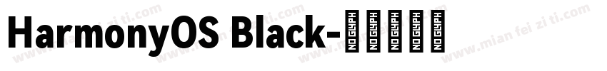 HarmonyOS Black字体转换